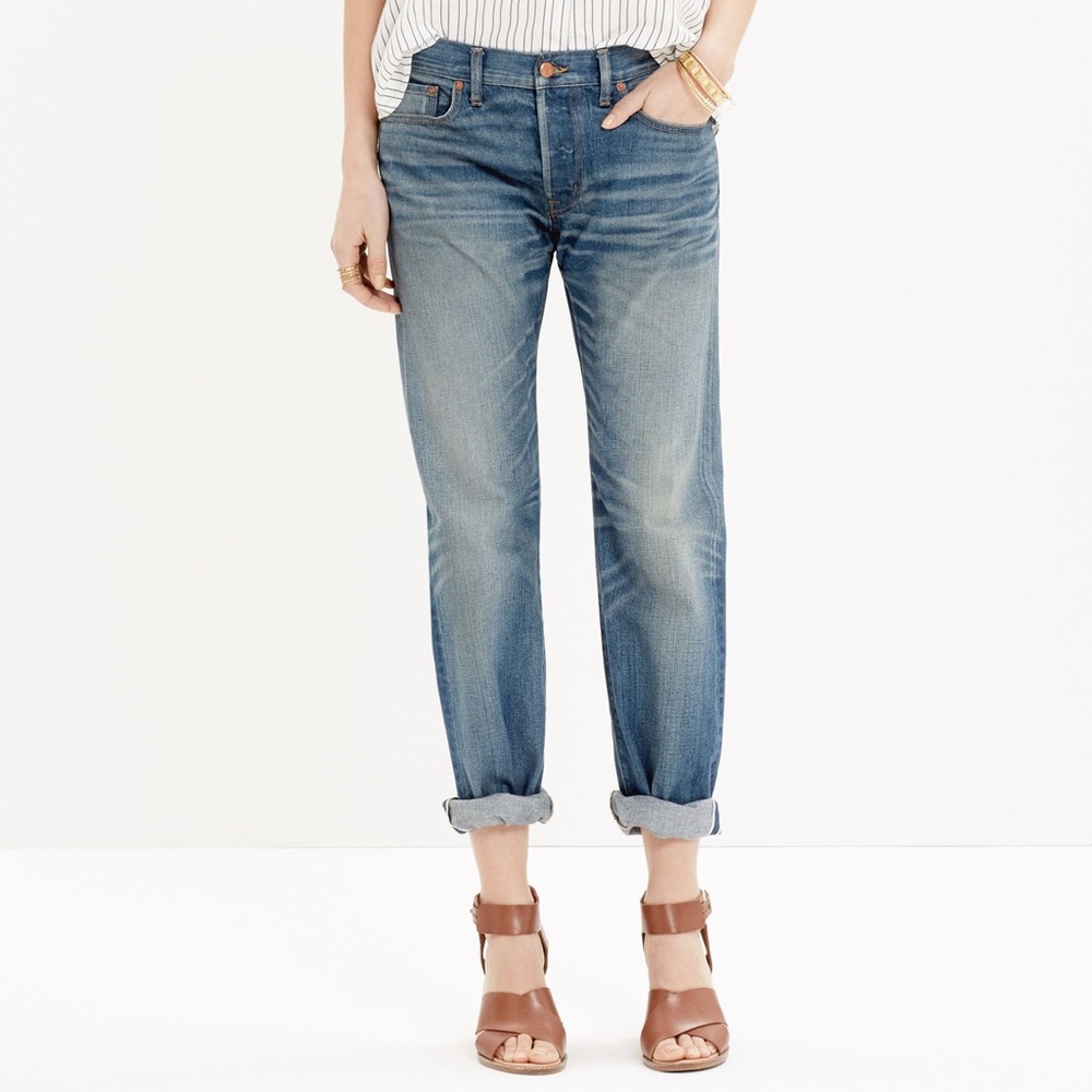Madewell Rivet & Thread Selvedge Slim Boyjean